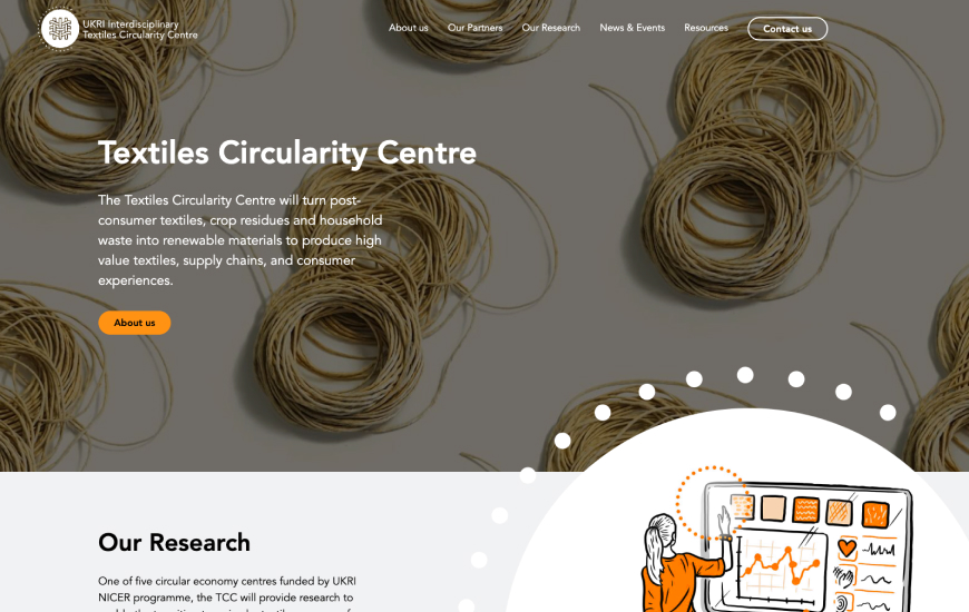 The Textiles Circularity Centre's homepage